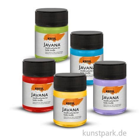 KREUL Javana Stoffmalfarben für helle Stoffe XXL 5 x 50 ml