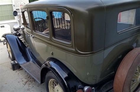 1931 Ford Model A Fordor Murray Body 4 Door Sedan Green And Black Rare