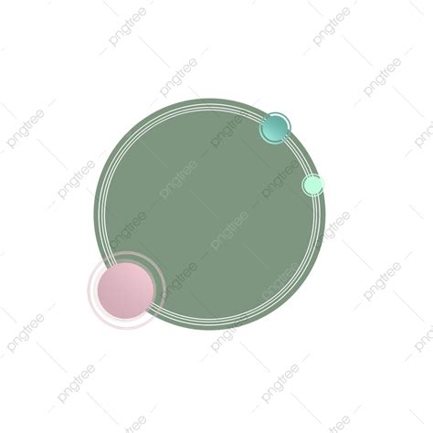 Green Round White Transparent Green Simple Round Border Frame Round