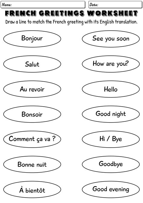 10 Best Images of Beginning French Worksheets - Free Printable French ...