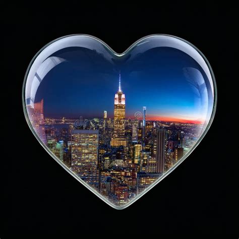 Create An Image Of A Floating Large Clear Glass Heart In The Heart Is