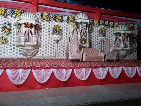 Event White Fiber Wedding Stage For Indoor At 120000 Set In