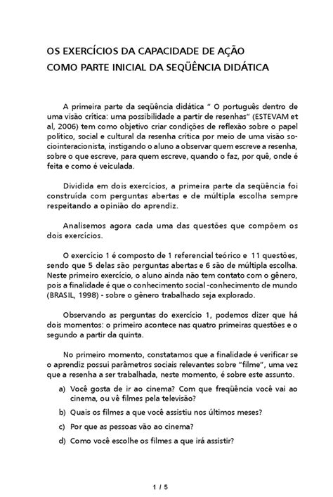 SEQUÊNCIA DIDÁTICA ATIVIDADES EXERCÍCIOS ENSINO FUNDAMENTAL VI