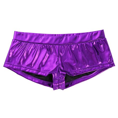 Women Wet Look Hot Pants Shiny Metallic Booty Shorts Rave Dance Panties Clubwear Ebay
