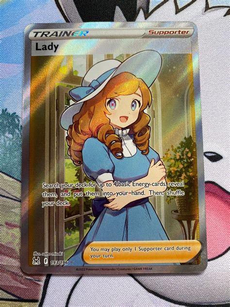 Pokemon Tcg Full Art Lady Trainer Card Hobbies Toys Toys Games