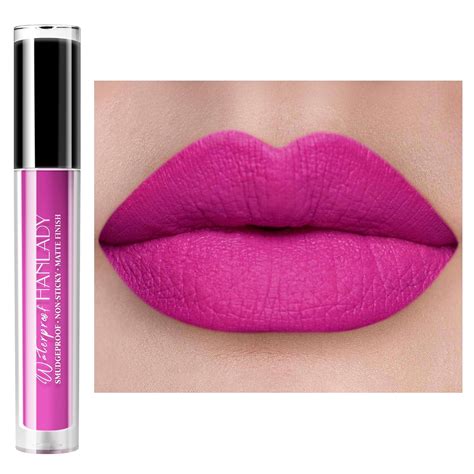 Amazon.com : HANLADY Pink Lipstick Matte Liquid Lipstick Long Lasting ...