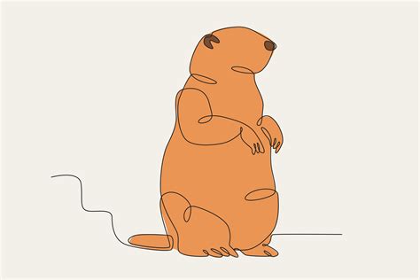 Color illustration of a cute fat groundhog 34617340 Vector Art at Vecteezy