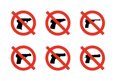 No Weapons Signs 83747 Vector Art At Vecteezy