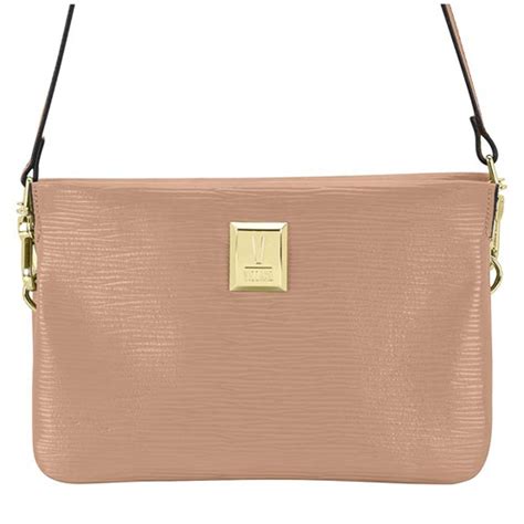 Bolsa Vizzano Brilho Pliss Feminina Nude Bege