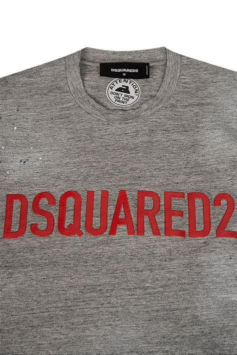 Dsquared Logo T Shirt Grey