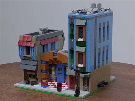 Lego Midiscale Modular Pub Toy Store And Apartment Rlegomidiscale