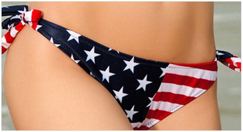 New Nice Halter Bikini American Flag Swimsuit On Luulla