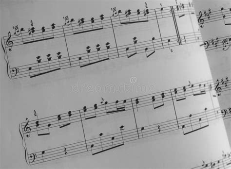 Musical Notes for Playing the Piano Classical Music Stock Photo - Image ...