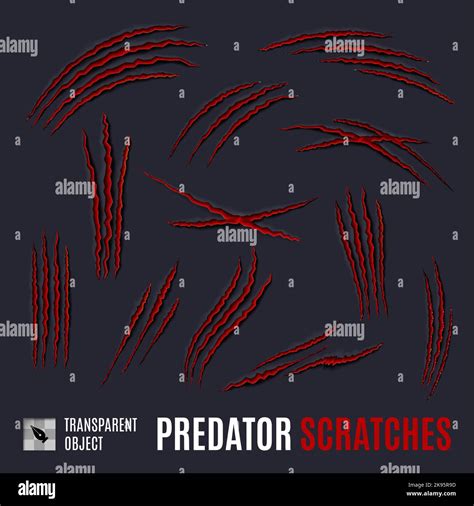 Animal Red Scratches On Dark Background Claw Scratch Mark Paper Claws