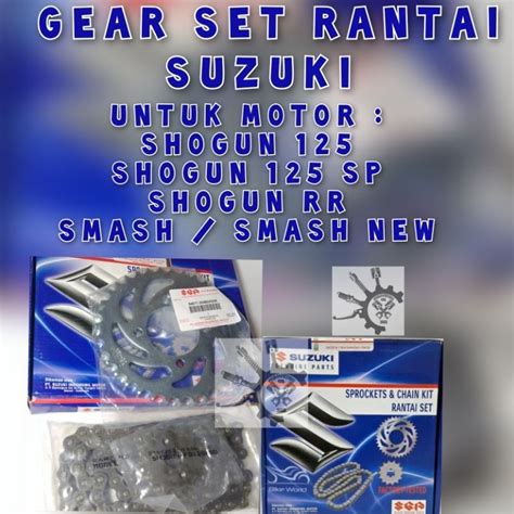 Jual Gear Set Girset Rantai Smash Shogun 110 125 Shopee Indonesia