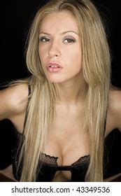 Attractive Blonde Lingerie Model Poses Studio Stock Photo 1909019467 Shutterstock