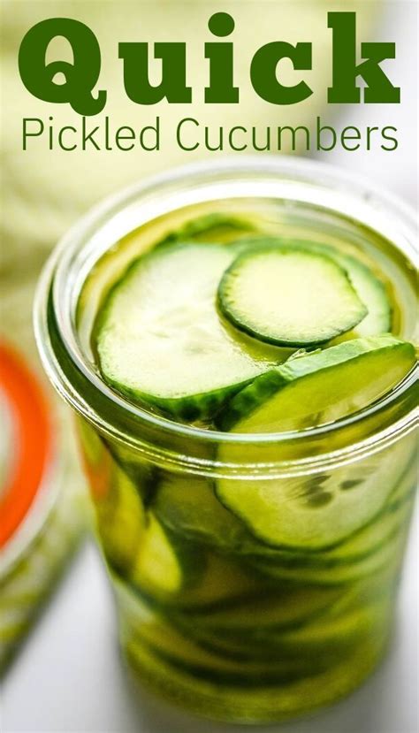 These quick and easy homemade pickles make a healthy snack or perfect ...