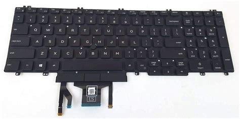 New Us Black English Backlit Backlight Laptop Keyboard Without Palmrest For Dell Latitude 5510