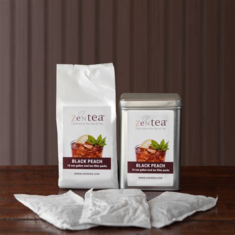 black peach iced tea pouch  gallon zentea