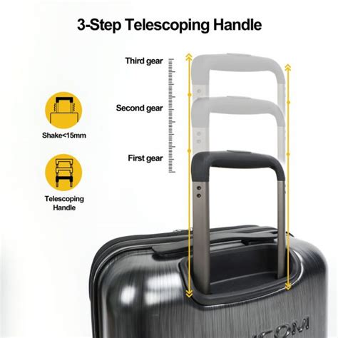 Newcom Hardside Carry On Luggage With Tsa Lock Usb Charging Inch