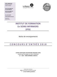 INSTITUT DE FORMATION En SOINS INFIRMIERS Institut De Formation En