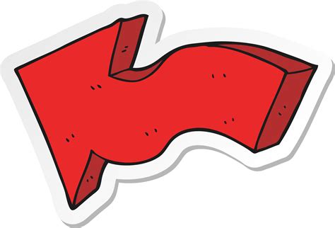 Sticker Of A Cartoon Pointing Arrow 39940627 Png