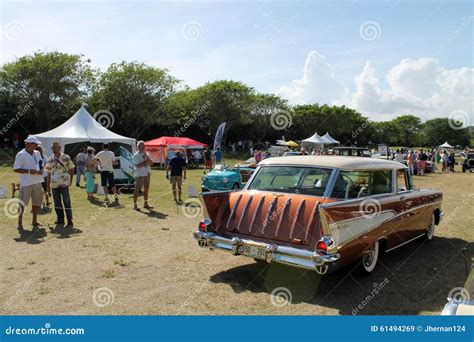 Classic American Car Driven On Lawn Editorial Stock Image Image Of