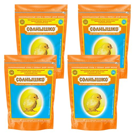 Солнышко полнорационный корм для цыплят, индюшат, цесарят, утят, гусят ...