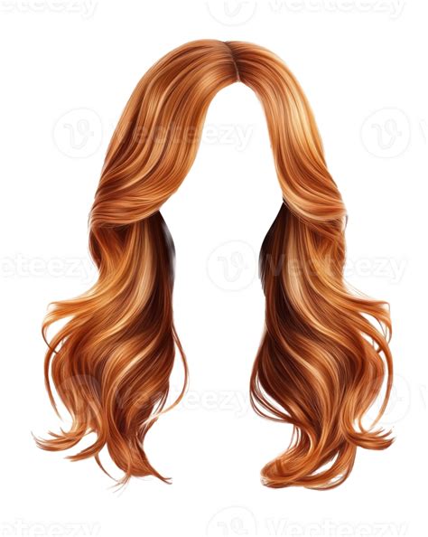Vibrant Copper Long Wavy Hair Cut Out Transparent 49951079 Png