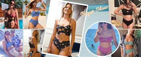 Amazon ZAFUL Women S Keyhole Tied High Waisted Bikini Sets Spaghetti Straps 2 Pieces