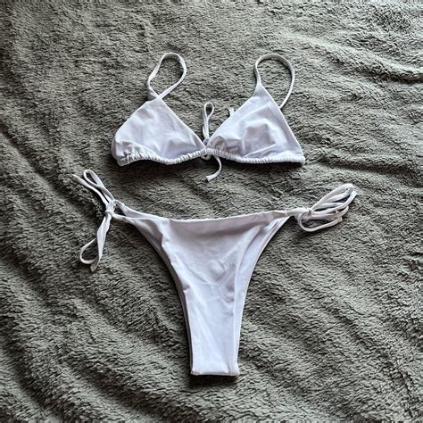 White Bikini Set White Bikini Set Cute Depop Depop