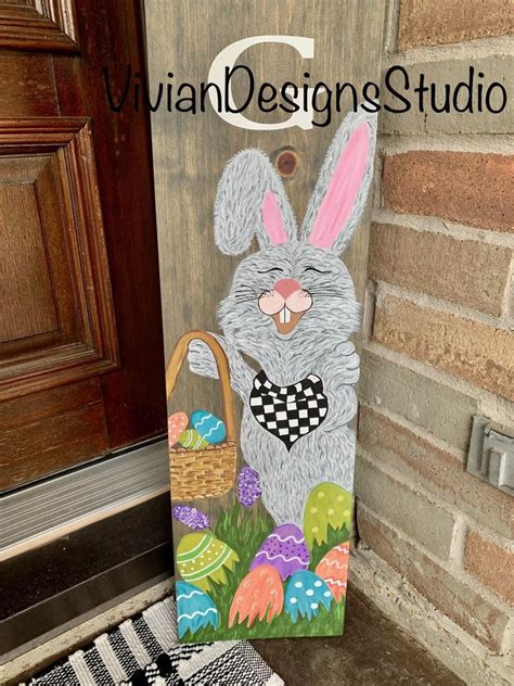 Spring Porch Leaner Handmade Easter Home Decor Happy Spring Spring