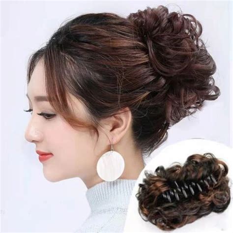 Synthetic Clip In Curly Hair Extension Synthetic Hair Pieces Chignon Updo Cover Ebay