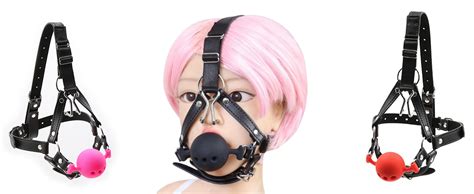 Amazon.com: BDSM Ball Gag Harness – BDSM Silicone Mouth Gag Metal Nose