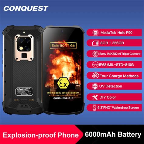 New Conquest S Atex Explosion Proof Android Phone Rugged Ip