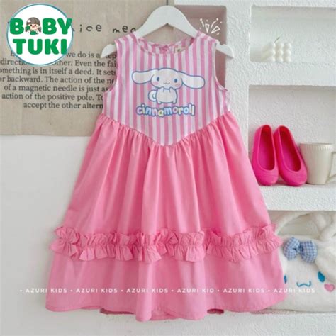 Váy cho bé gái mùa hè sát nách hoạ tiết cinnamoroll hot hit đầm cho bé gái sz kg Shopee