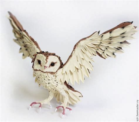 Фигурка "сова сипуха" (статуэтка совы сипухи, коллекция фигурки сов) в ...