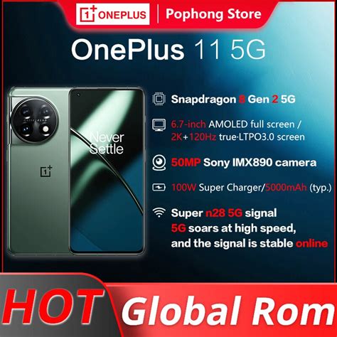 Global Rom OnePlus 11 5G 6 7 2K 120Hz AMOLED Snapdragon 8 Gen 2 50MP