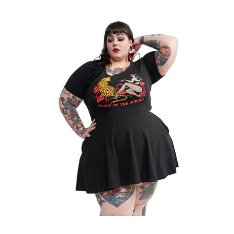 Queen Of The Jungle Raglan Skater Dress By Sourpuss Bobbie S Pinups