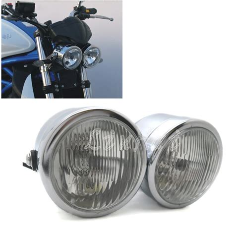 Twin Headlight Motorcycle Motorbike Dual Lamp For Street Fighter Naked