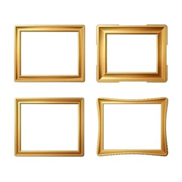 Golden Rectangular Gold Frame Luxury Frame For Promotion Banner