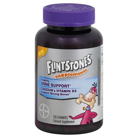 Flintstones Calcium Supplement, Flintstones, Bone Support, Kids ...