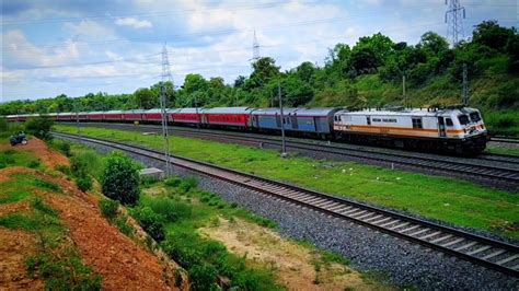 Powerful Electric Loco Wap Speeding With Superfast Trains Duronto