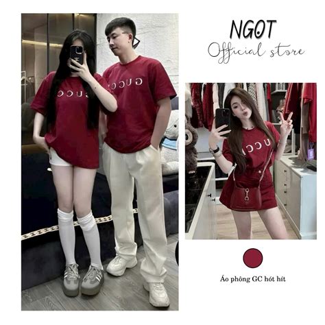 Áo Thun GC Đỏ Mận Hot Trend Form Unisex Nam Nữ NGỌT OFFICIAL Chất Liệu Cotton Co Dãn
