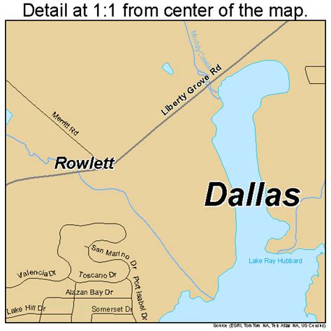 Rowlett Texas Street Map 4863572