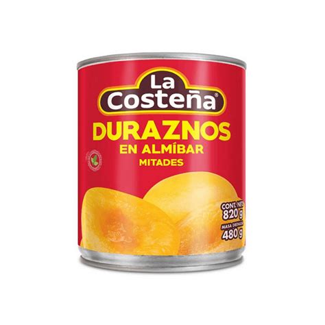 Duraznos en almíbar La Costeña en mitades 820 g