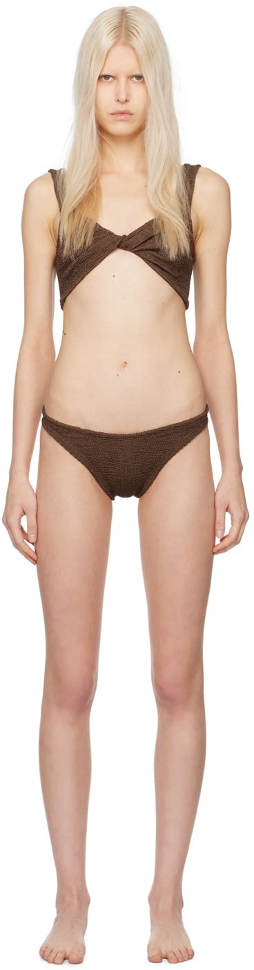 Hunza G Brown Juno Bikini SSENSE Canada