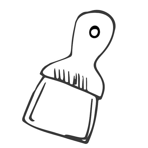 Premium Vector Freehand Sketchy Line Art Of Spatula Silhouette