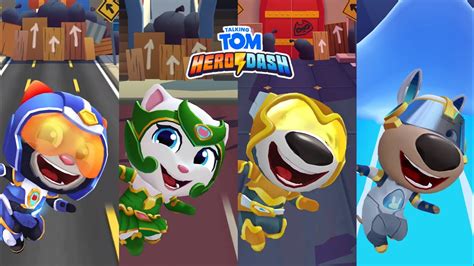 Talking Tom Hero Dash Super Trooper Tom Vs Emerald Angela Vs Sunbeam