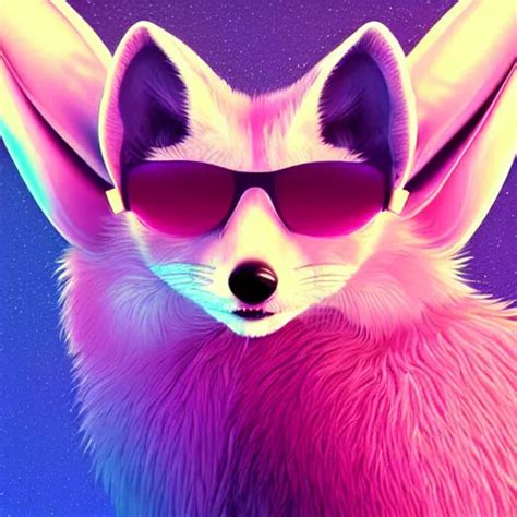 Fennec Fox Pink And Blue Mohawk Hairstyle Furry Stable Diffusion